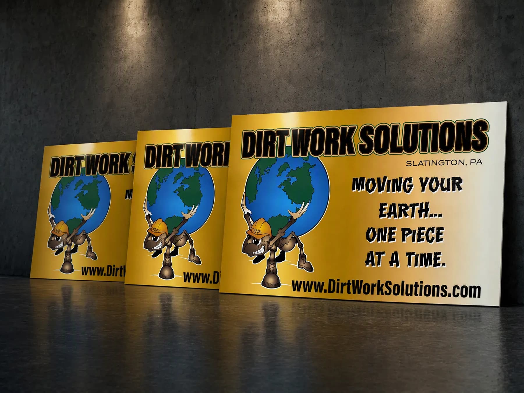 Dirt Work Solutions Display Boards